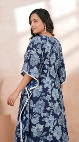 Image of BLOCKS OF INDIA Hand Block Kaftan in Cotton Fabric