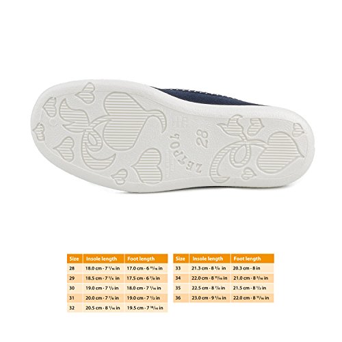 Zyta 5893 Navy Blue Little Girls' Natural Canvas Ballet Flat3