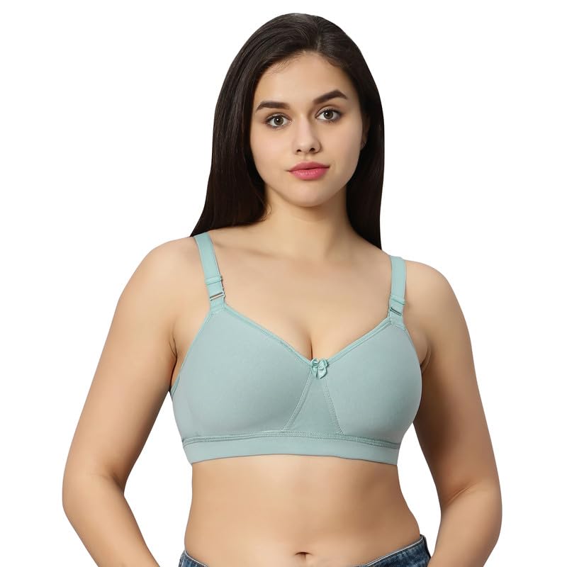 Cotton Stretch Full Coverage Padded Bra with Wirefree Support Regular Straps-picture-29