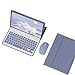 JiuRui tablet Accessori, Tastiera normale/retroilluminata staccabile, custodia protettiva in pelle flip compatibile con HUAWEI MatePad 11.5S/2024(Purple+Keyboard+Mouse) immagine