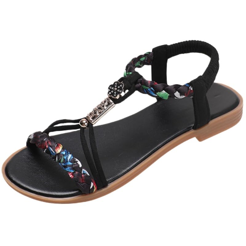 Women's Big Size Slip-On Open-Toe Shoes – Stylish Casual Design with Breathable