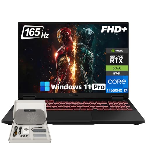 Image of ASUS TUF Gaming F16 Laptop - Intel i7-14650HX, NVIDIA RTX 5060, 16 inch FHD+ 165Hz Display, Dolby Atmos Audio, RGB Backlit Keyboard, Windows 11 Pro w /Laptop Bundle (32 GB DDR5 | 2 TB SSD)