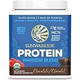 Sunwarrior - Warrior Blend, Plant Based, Raw Vegan Protein Powder with Peas & Hemp, Chocolate, 15 Servings