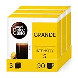 NESCAFE DOLCE GUSTO Grande   Café Capsule   Intensité 5   Mélange Arabica & Robusta   90 Capsules (3 Boîtes x 30)