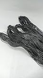 Black African Anango Hair Thread/Fil Anango/Nigeria Rubber Thread/Owu Isi/iRun Kiko (Lot of 4)