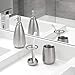 iDesign Nogu Metal Toothbrush Holder Stand for Bathroom Vanity, Countertops, 1 x, Stainless Steel