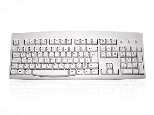 Accuratus 260 - USB Full Size Professional Keyboard with Full Height Keys, White