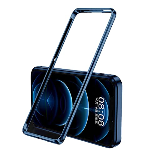 Coque antichoc armure métal avec bumper aluminium pour iPhone 11 bleu - 2