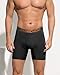 Easechoo Men's Underwear,Rayon Made from Bamboo Men Boxer Briefs,Ultra Soft,Breathable,No Riding Up Leg,7 Pack (US, Alpha, Small, Regular, Regular, ColorBlack)