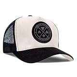 Picture of Urban Effort Mesh Back Cap - for Men and Women Baseball Hat 5-Panel Trucker Hat - Great Snapback Closure for Hunting & Hiking (Black/Cream)