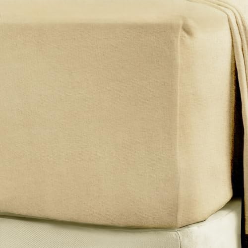 NIYS Luxury Bedding 100 Brushed Cotton Flannelette 40CM/16 Extra Deep Fitted Sheets in 12