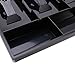 Cash Money Tray Replacement 5 Bill/ 4 Coin Drawer Register Insert Tray Storage Case with Plastic Clips (Color:Black)
