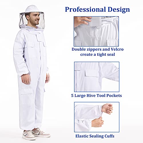 Longads Professional Bee Suit For Men Women With Round Veil thumb #1