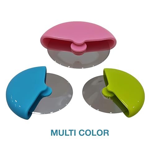 Image of Pizza Cutter Rolling Wheel Pizza Cutter, Sandwich Cutter for Baking Kitchen Use - RA076 - Blue