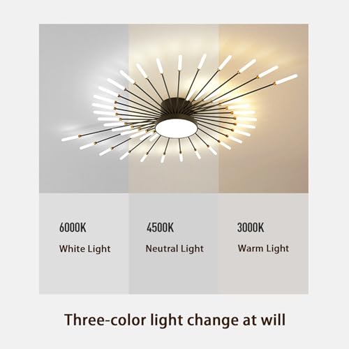 Plafonnier LED or décoratif à structure linéaire haut de gamme