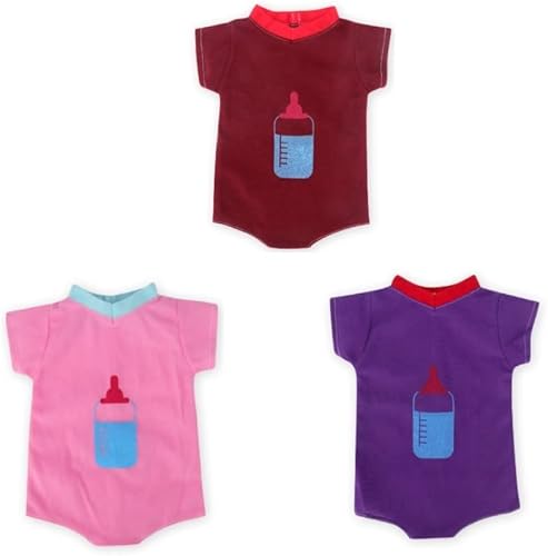 Miniatura 3 de WakaoFeeling 5 juegos de ropa para muñecas de bebé de 16-17-18 pulgadas, trajes de ropa para muñecas recién nacidas