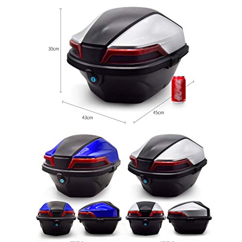 Coffre de moto robuste avec haute résistance aux chutes et volume extra large