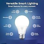 Geeni Smart Light Bulbs - Color Changing & Tunable White, Dimmable, Works with Alexa & Google Home, 2.4 GHz WiFi, A19, 800 lm, 4 Pack - Image 2