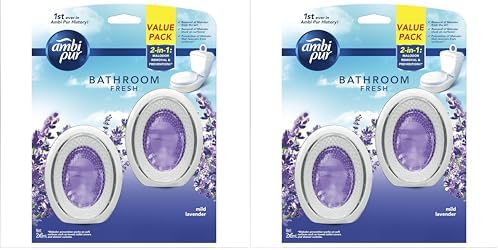 Ambi Pur Bathroom Fresh Air Freshener, Mild Lavender, 6ml (Pack of 2) 12