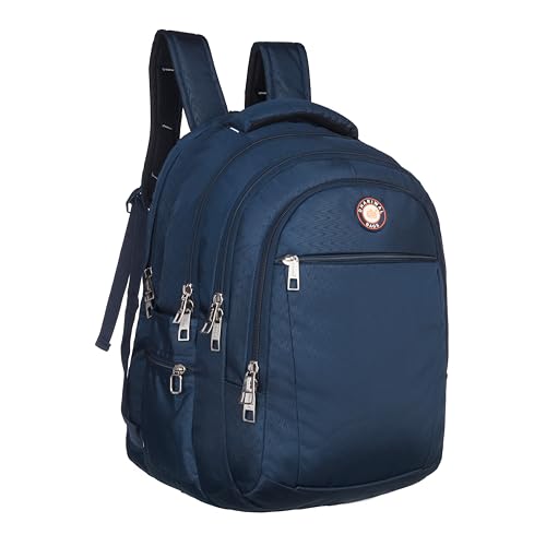 Image of Dhariwal Bags Exclusive for Railway Running Staff Backpack with RainCover 4 Compartments Stylish and Trendy Backpacks for Unisex Water Resistant and Lightweight Bags Easy to Carry LB-106 Blue 51L