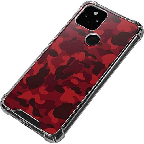 Skinit Clear Phone Case Compatible with Google Pixel 4a 5G - Red Street Camo Design