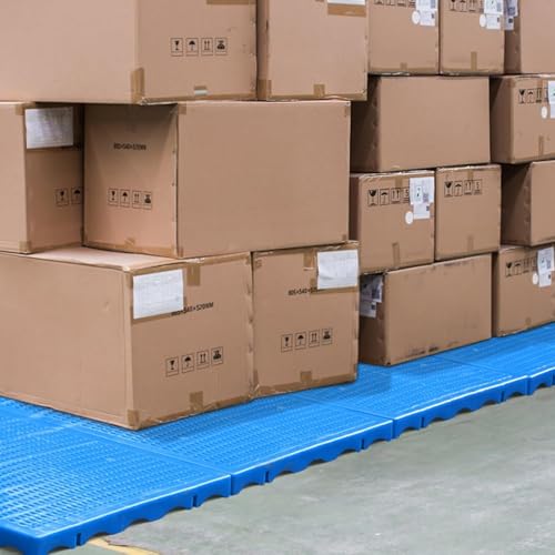 Palette plastique bleu 100x50 pour usage industriel durable