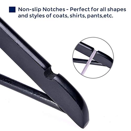 image for OZ Household Essentials Wooden Coat Hangers - 25 Solid Wood Hanger wit