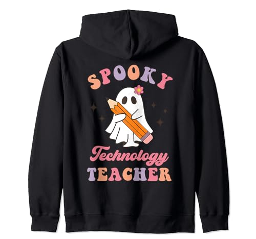 Spooky Technology Teacher Halloween Tech. Teachers Costume Sudadera con Capucha