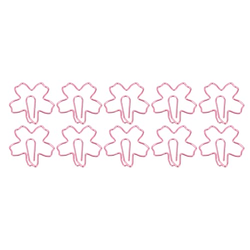 Trombones de bureau fleur rose pour trier les cahiers scolaires et dossiers de maison