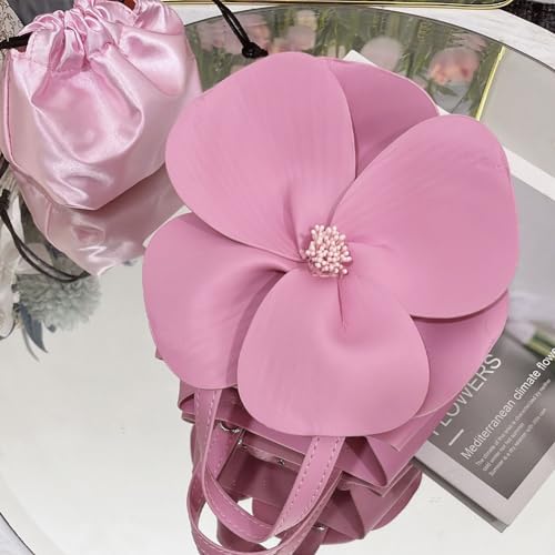 Image of Mini Flower Evening Purse Floral Clutch Purses for Women PU Leather Evening Handbag with Chain Wedding Party Prom