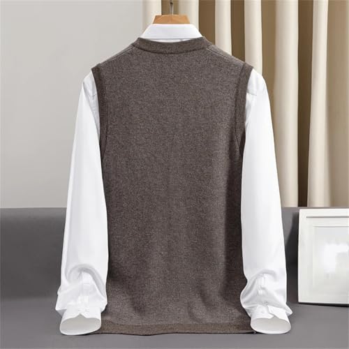 Men's Fahsion Cashmere Cardigan Vest V-Neck Sleeveless Sweater Cardigan Waistcoat2