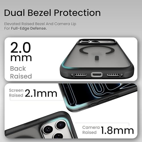 Image of CASEGEAR Bold Pro Back Cover Case Compatible with iPhone 17 Pro | 14.8 Feet Drop Protection | Compatible with MagSafe | 360 Complete Protection | Shockproof & Scratch Resistant | Black