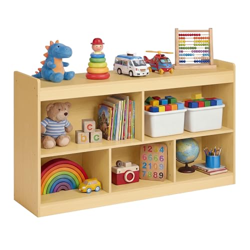 SONGMICS Kids Toy Storage Shelf Montessori Shelf with 5 Compartments