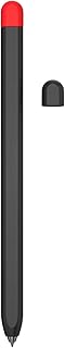 valente Ultra-Thin Silicone Sleeve for Galaxy Tab Pencil - Compatible with S7/S8/S9 Series - Enhanced Grip, Protective Cover (Black & Red)-picture-17