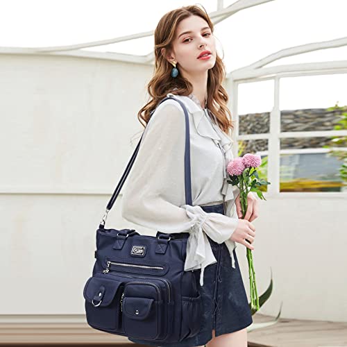 Image of KL928 Large Purses for Women Shoulder Bag Tote Handbags Stylish Vegan Leather Hobo Bags Ladies, A-Black-4 | Large