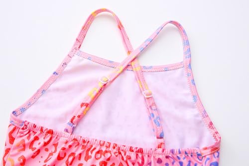Image of Girls' Sparkle One-Piece Swimsuit 4-12Y Adjustable Crossback Straps Shimmer Bathing Suit for Beach Pool