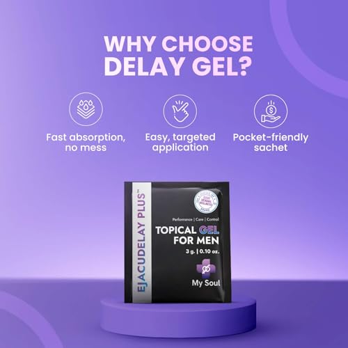 Image of My Soul Topical Gel for Men | Easy Application | Skin Friendly Formula | Personal Care Gel | Convenient Sachet Pack of 10 (3g Each) | Travel Friendly & Discreet