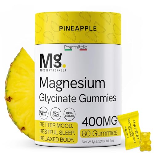 Magnesium Glycinate Gummies 400mg - Sleep Gummies for Kids & Adults - Magnesium Glycinate Chewable...