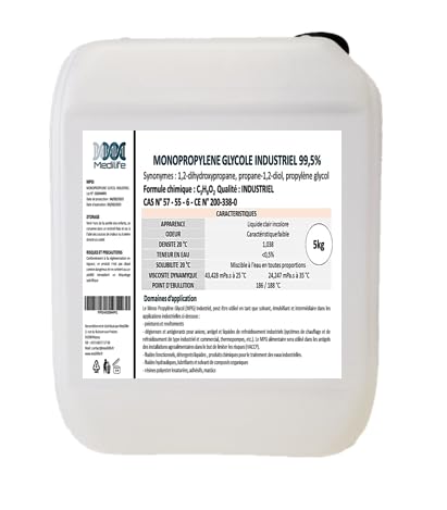 5 kg Mono Propylène Glycol (MPG) dit industriel Grade 99,5%