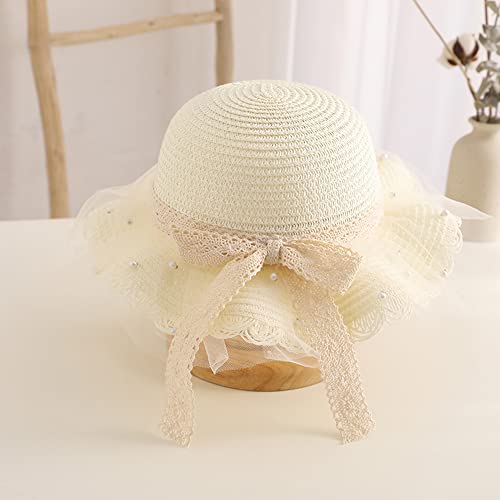 Girls Straw Sun Hat Cute Summer Outdoor Beach Wide Brim2