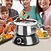 Artestia Swiss Design Large Capacity Electric Fondue Pot - 1-QT Ceramic Fondue for Cheese, Chocolat & 2.6-QT S/S Fondue Pot for Broth, Hot Oil, 1500W Temperature Control, 8 Color-Coded Forks, S/S Base