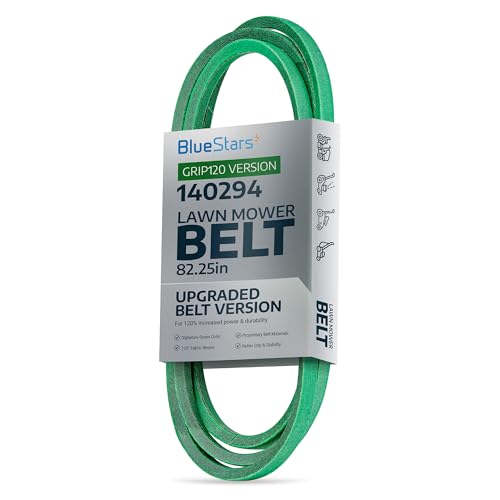 Image of [Upgraded Grip120] BlueStars 140294 Ground Drive Belt 1 /2 inch x 82.5 inch | For AYP Husqvarna Craftsman LTH1542 LTH130 YTH150 YTH180 Ride Mowers Replaces 532140294 140067 24103 531300768 Aramid Cord
