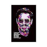 Poster Robert Downey Jr. Citation de motivation classique sur toile pour d�coration murale de chambre � coucher, paysage, sport, bureau, chambre, cadeau, sans cadre : 30 x 45 cm