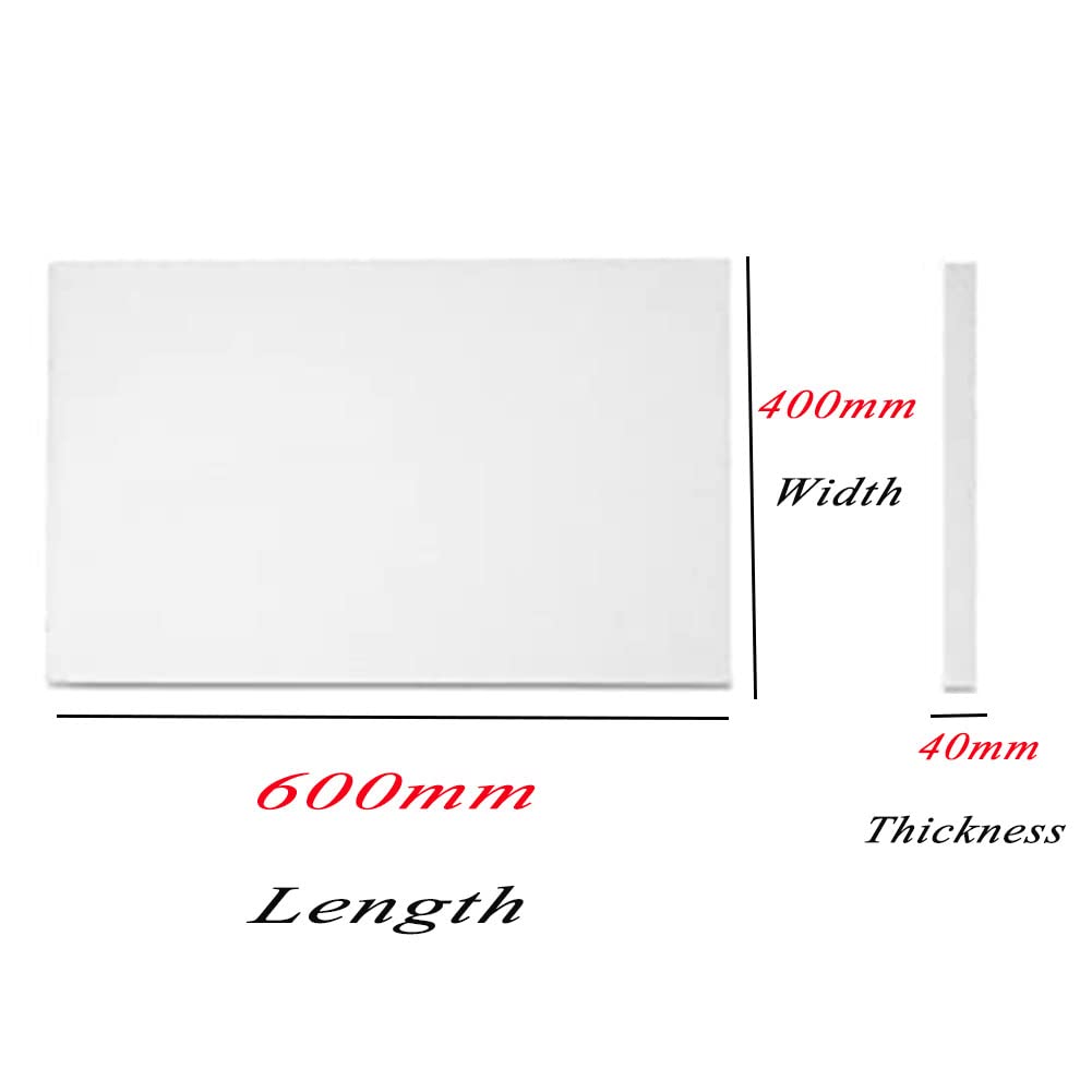Tablero De Fibra De Cerámica, Resistente Al Fuego, Ignífugo, Resistente A Altas Temperaturas, Tablero De Aislamiento Para Estufa De Leña, Chimenea, Horno, Horno De Fragua, Horno De Pizza,600*400*40mm