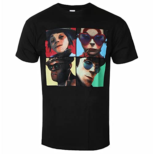 Gorillaz T Shirt Demon Days Band Logo Nouveau Officiel Homme Noir Size L