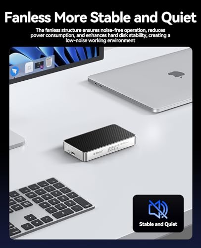ORICO 40Gbps SSD Externo 1TB hasta 3800 MB/s, SSD NVMe Portátil Ultrarrápido, Compatible con Thunderbolt 4/3/ USB 4.0, Diseño de Aluminio AIN Ventilador para Fotógrafos y Editores de Vídeo - X40 - imagen 5