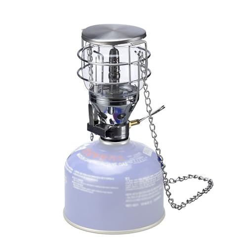 Campingmoon Camping Gas Laterne Portable Gas Lampe Piezo Zündung mit 2 Laternen Mantel und hängende Kette Zelt Lampe T-4