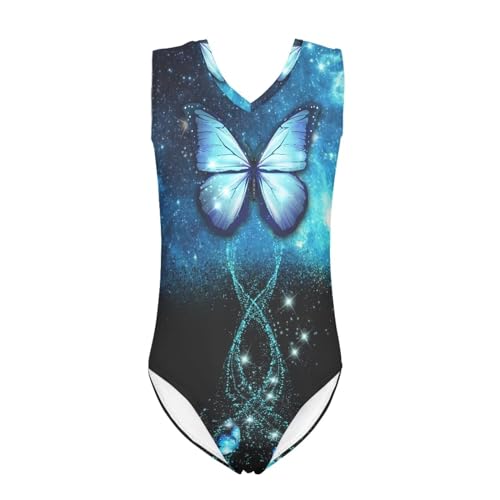 Image of Biyejit Girls Leotards Dance Sport Wear Gymnastics One-Piece Swimwear for Kids 3-14 Years