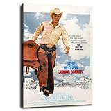 Junior Bonner Wall Art Vintage Canvas Prints Movie Poster Poster For Home Office Decorations With Framed 24'x16'
