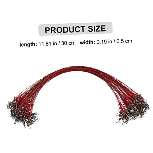 100pcs Wire Trace Leader Rig Fishing Accessory con Giratorio miniatura 2